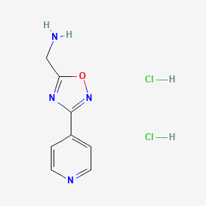 molecular formula C8H10Cl2N4O B1390644 [3-(吡啶-4-基)-1,2,4-恶二唑-5-基]甲胺二盐酸盐 CAS No. 1181458-05-8