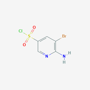 molecular formula C5H4BrClN2O2S B13906453 6-Amino-5-bromo-3-pyridinesulfonyl chloride 