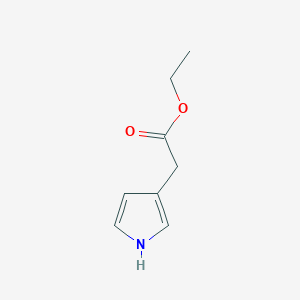 molecular formula C8H11NO2 B13906454 Ethyl 2-(3-pyrrolyl)acetate 