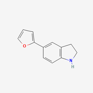 molecular formula C12H11NO B13906465 5-(2-Furyl)indoline CAS No. 893738-61-9