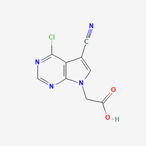 2-(4-Chloro-5-cyano-pyrrolo[2,3-D]pyrimidin-7-YL)acetic acid