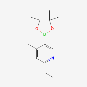 2-Ethyl-4-methyl-5-(4,4,5,5-tetramethyl-1,3,2-dioxaborolan-2-yl)pyridine