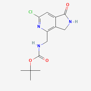 molecular formula C13H16ClN3O3 B13906527 tert-Butyl ((6-chloro-1-oxo-2,3-dihydro-1H-pyrrolo[3,4-c]pyridin-4-yl)methyl)carbamate 