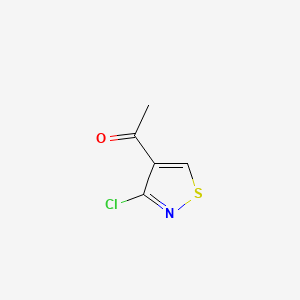 molecular formula C5H4ClNOS B13906578 1-(3-Chloroisothiazol-4-yl)ethan-1-one 