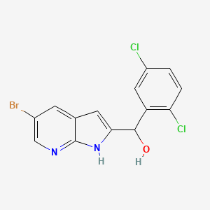 (5-bromo-1H-pyrrolo[2,3-b]pyridin-2-yl)-(2,5-dichlorophenyl)methanol