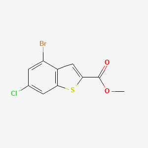 molecular formula C10H6BrClO2S B13906648 Methyl 4-bromo-6-chlorobenZo[b]thiophene-2-carboxylate 