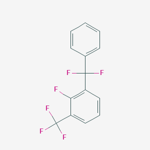 molecular formula C14H8F6 B1390668 1-(二氟苯甲基)-2-氟-3-(三氟甲基)苯 CAS No. 1138445-34-7