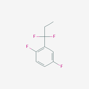 molecular formula C9H8F4 B1390670 2-(1,1-二氟丙基)-1,4-二氟苯 CAS No. 1138445-40-5