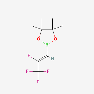 molecular formula C9H13BF4O2 B13906702 4,4,5,5-tetramethyl-2-[(Z)-2,3,3,3-tetrafluoroprop-1-enyl]-1,3,2-dioxaborolane 