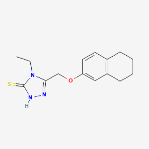 molecular formula C15H19N3OS B13906704 4-Ethyl-5-(5,6,7,8-tetrahydro-naphthalen-2-yloxymethyl)-4H-[1,2,4]triazole-3-thiol 