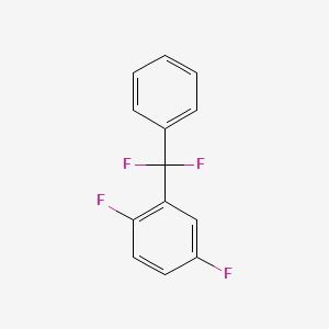 molecular formula C13H8F4 B1390671 2-(二氟苯甲基)-1,4-二氟苯 CAS No. 1138445-33-6