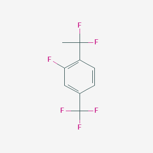 molecular formula C9H6F6 B1390672 1-(1,1-Difluoroethyl)-2-fluoro-4-(trifluoromethyl)benzene CAS No. 1138445-16-5