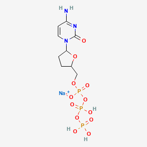 Sodium;[5-(4-amino-2-oxopyrimidin-1-yl)oxolan-2-yl]methyl [hydroxy(phosphonooxy)phosphoryl] phosphate