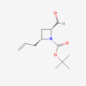 molecular formula C12H19NO3 B13906751 tert-butyl (2R,4R)-2-formyl-4-prop-2-enylazetidine-1-carboxylate 