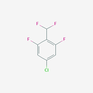 molecular formula C7H3ClF4 B1390676 5-氯-2-(二氟甲基)-1,3-二氟苯 CAS No. 1204296-04-7