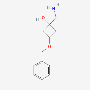 molecular formula C12H17NO2 B13906769 cis-1-(Aminomethyl)-3-benzyloxy-cyclobutanol 