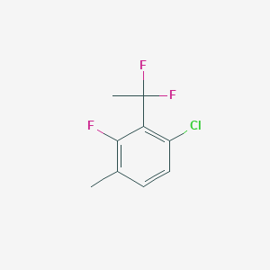 molecular formula C9H8ClF3 B1390677 1-Chloro-2-(1,1-difluoroethyl)-3-fluoro-4-methylbenzene CAS No. 1138444-92-4
