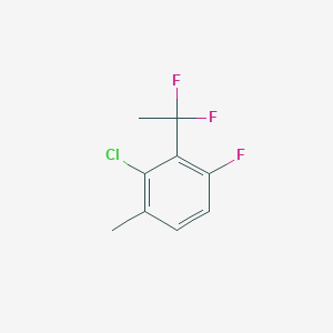 molecular formula C9H8ClF3 B1390679 2-Chloro-3-(1,1-difluoroethyl)-4-fluoro-1-methylbenzene CAS No. 1138444-90-2