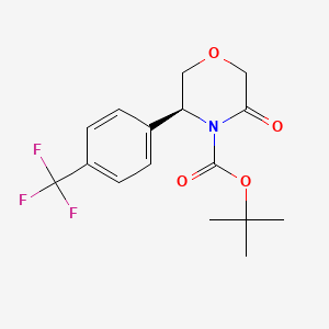 molecular formula C16H18F3NO4 B13906816 Tert-butyl (5S)-3-oxo-5-[4-(trifluoromethyl)phenyl]morpholine-4-carboxylate 