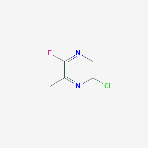 molecular formula C5H4ClFN2 B13906822 5-Chloro-2-fluoro-3-methylpyrazine 