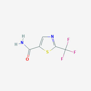 molecular formula C5H3F3N2OS B13906823 2-(Trifluoromethyl)thiazole-5-carboxamide 