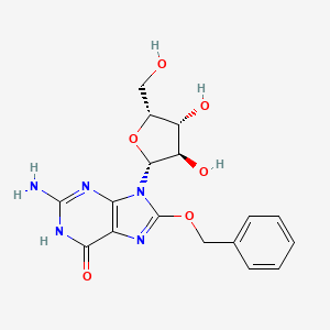 molecular formula C17H19N5O6 B13906850 2-amino-9-[(2R,3R,4R,5R)-3,4-dihydroxy-5-(hydroxymethyl)oxolan-2-yl]-8-phenylmethoxy-1H-purin-6-one 