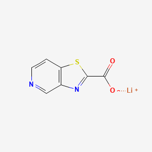 molecular formula C7H3LiN2O2S B13906855 Lithium thiazolo[4,5-c]pyridine-2-carboxylate 