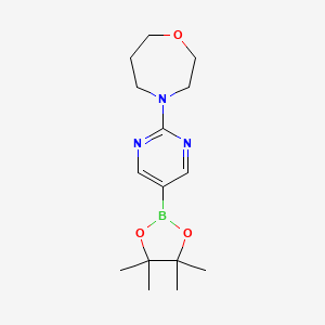 4-(5-(4,4,5,5-Tetramethyl-1,3,2-dioxaborolan-2-YL)pyrimidin-2-YL)-1,4-oxazepane