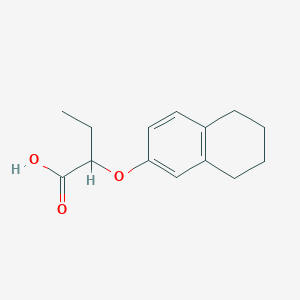 molecular formula C14H18O3 B1390688 2-((5,6,7,8-Tetrahydronaphthalen-2-yl)oxy)butanoic acid CAS No. 869947-98-8