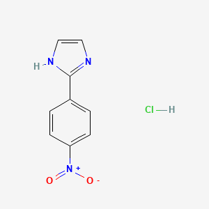 molecular formula C9H8ClN3O2 B1390689 2-(4-硝基苯基)-1H-咪唑盐酸盐 CAS No. 1193389-98-8