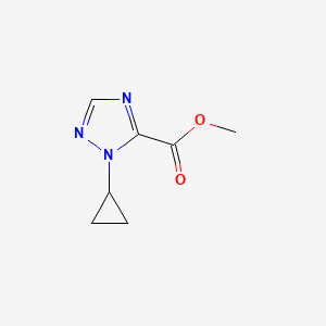 molecular formula C7H9N3O2 B13906892 Methyl 1-cyclopropyl-1H-1,2,4-triazole-5-carboxylate 