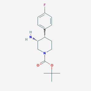 molecular formula C16H23FN2O2 B13906897 tert-butyl (3R,4S)-3-amino-4-(4-fluorophenyl)piperidine-1-carboxylate CAS No. 1955540-60-9