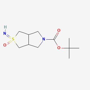 molecular formula C11H20N2O3S B13906934 tert-butyl 2-imino-2-oxo-hexahydro-1H-2lambda6-thieno[3,4-c]pyrrole-5-carboxylate 