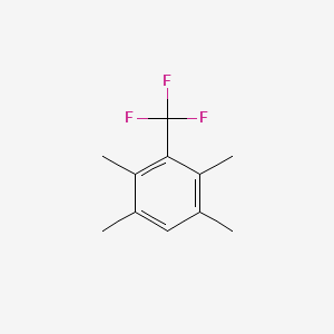 molecular formula C11H13F3 B1390696 1,2,4,5-四甲基-3-(三氟甲基)苯 CAS No. 3360-65-4