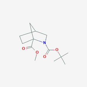 molecular formula C13H21NO4 B13906961 2-tert-Butyl 1-methyl 2-azabicyclo[2.2.1]heptane-1,2-dicarboxylate 