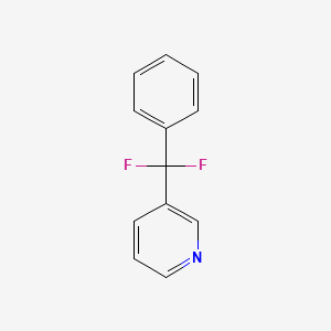 molecular formula C12H9F2N B1390697 3-[Difluoro(phenyl)methyl]pyridine CAS No. 1204296-11-6