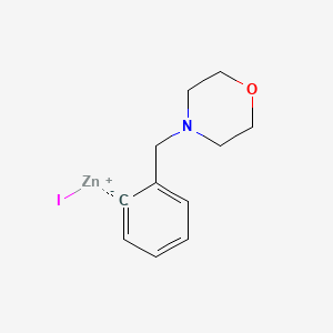 molecular formula C11H14INOZn B13906970 2-[(4-Morpholino)methyl]phenylzinc iodide 