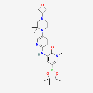 3-[[5-[2,2-Dimethyl-4-(oxetan-3-yl)piperazin-1-yl]-2-pyridyl]amino]-1-methyl-5-(4,4,5,5-tetramethyl-1,3,2-dioxaborolan-2-yl)pyridin-2-one