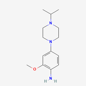 molecular formula C14H23N3O B1390698 4-(4-异丙基哌嗪-1-基)-2-甲氧基苯胺 CAS No. 761440-92-0