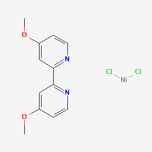 molecular formula C12H12Cl2N2NiO2 B13906988 Dichloronickel;4-methoxy-2-(4-methoxypyridin-2-yl)pyridine 