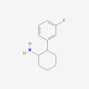 molecular formula C12H16FN B13906996 2-(3-Fluorophenyl)cyclohexan-1-amine 