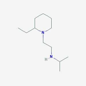 molecular formula C12H26N2 B1390700 N-[2-(2-乙基哌啶-1-基)乙基]-N-异丙胺 CAS No. 933738-34-2