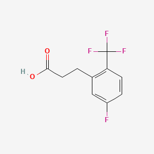 molecular formula C10H8F4O2 B1390701 3-[5-氟-2-(三氟甲基)苯基]丙酸 CAS No. 916420-43-4