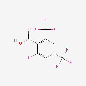 molecular formula C9H3F7O2 B1390702 2-氟-4,6-双(三氟甲基)苯甲酸 CAS No. 1017777-41-1