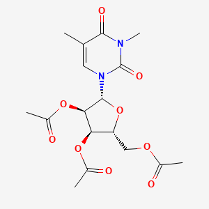 molecular formula C17H22N2O9 B13907059 [(2R,3R,4R,5R)-3,4-diacetyloxy-5-(3,5-dimethyl-2,4-dioxopyrimidin-1-yl)oxolan-2-yl]methyl acetate 