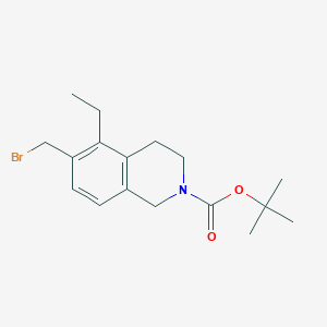 molecular formula C17H24BrNO2 B13907072 tert-butyl 6-(bromomethyl)-5-ethyl-3,4-dihydro-1H-isoquinoline-2-carboxylate 