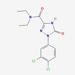 molecular formula C13H14Cl2N4O2 B13907077 1-(3,4-Dichlorophenyl)-2,5-dihydro-5-oxo-1H-1,2,4-triazole-3-carboxylic acid diethylamide CAS No. 1000574-80-0