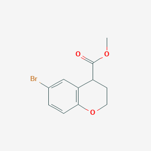 molecular formula C11H11BrO3 B13907096 Methyl 6-bromochromane-4-carboxylate 