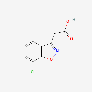 molecular formula C9H6ClNO3 B13907098 2-(7-chlorobenzo[d]isoxazol-3-yl)acetic Acid 