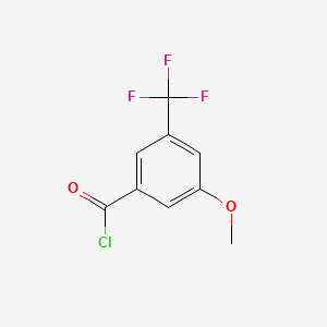 molecular formula C9H6ClF3O2 B1390710 3-Methoxy-5-(trifluoromethyl)benzoyl chloride CAS No. 916420-92-3